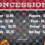 Concessions - Digital Signage Template | Rise Vision with regard to Concession Stand Menu Template