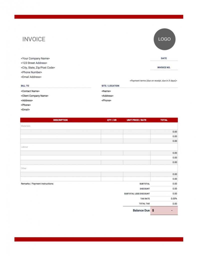 Contractor Invoice Templates | Free Download | Invoice Simple pertaining to Invoice For Work Done Template