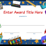Create Student Awards | Printable Award Certificates intended for Classroom Certificates Templates