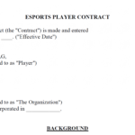 Creating An Esport Player Contract Template: Part 1 inside Athlete Sponsorship Agreement Template