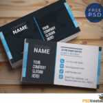 Creative And Clean Business Card Template Psd | Psdfreebies for Name Card Photoshop Template
