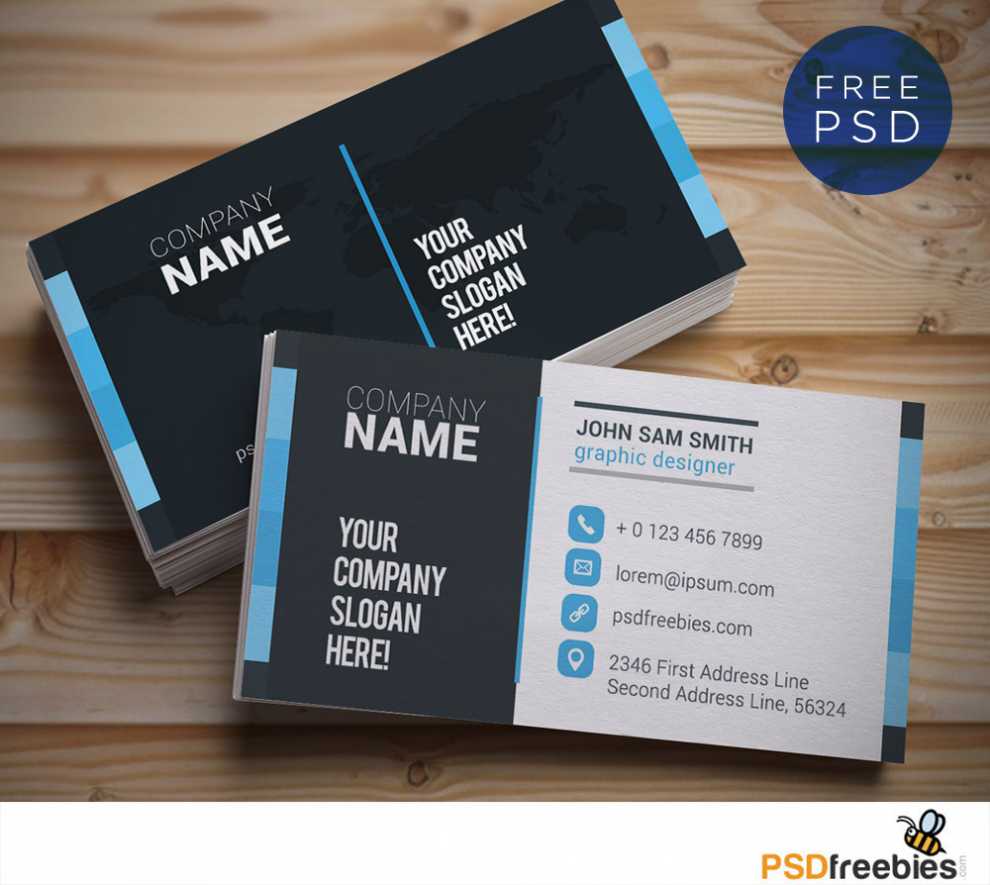Creative And Clean Business Card Template Psd | Psdfreebies for Name Card Photoshop Template