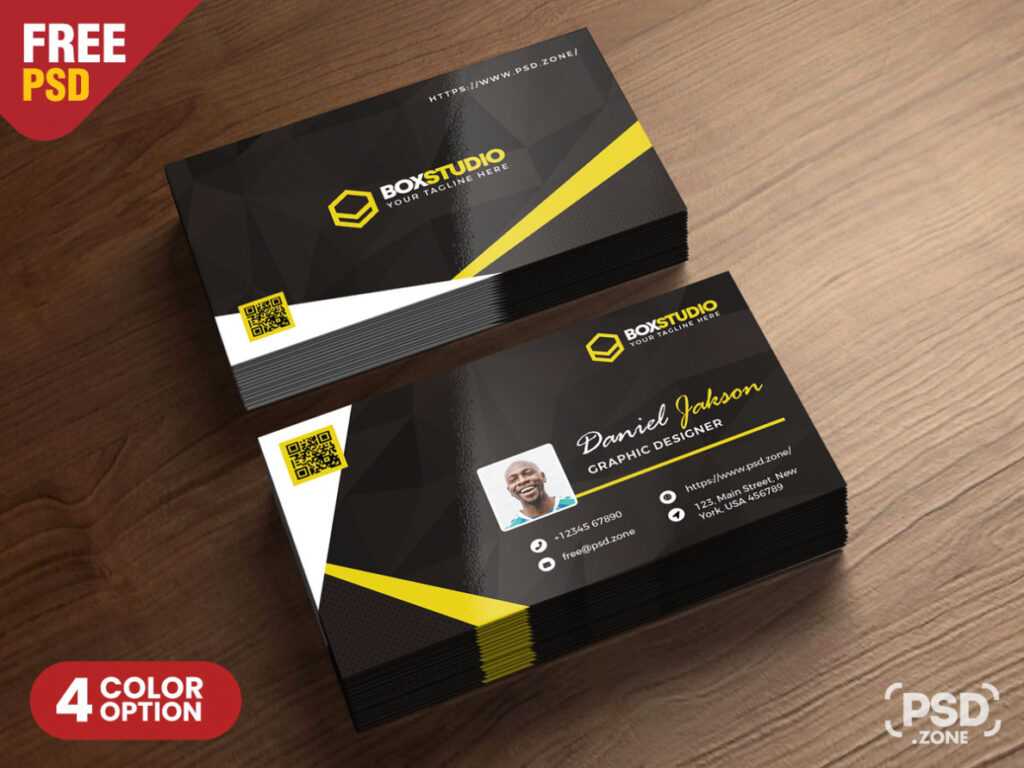 Creative Business Card Template Psd – Uxfree in Creative Business Card Templates Psd