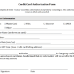 Credit Card Authorization Form Templates [Download] with Credit Card Payment Form Template Pdf