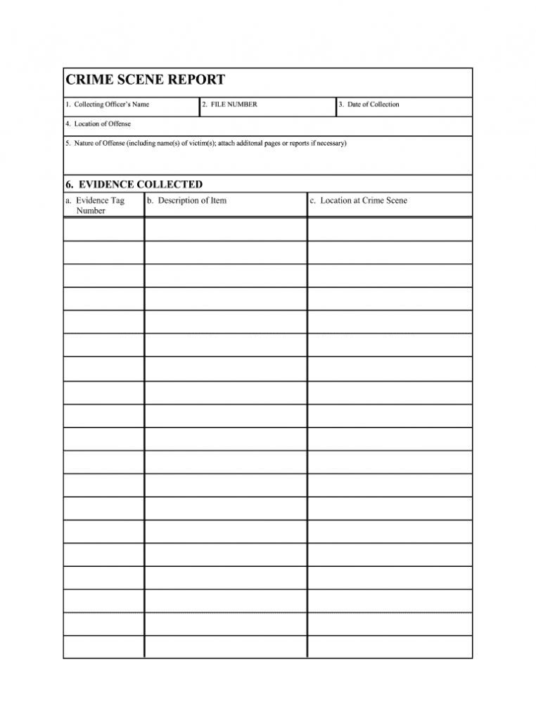 Crime Scene Report Pdf - Fill Out And Sign Printable Pdf Template | Signnow with regard to Crime Scene Report Template