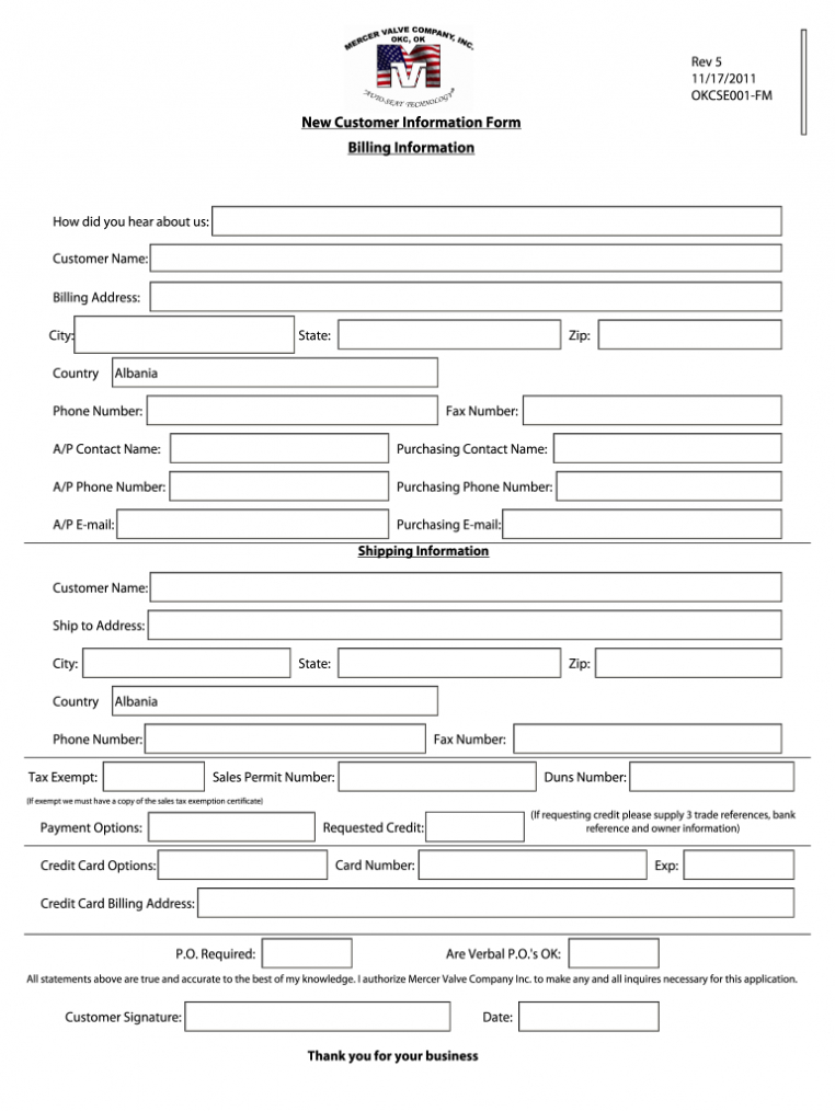 Customer Information Form - Fill Out And Sign Printable Pdf Template |  Signnow regarding Customer Information Card Template