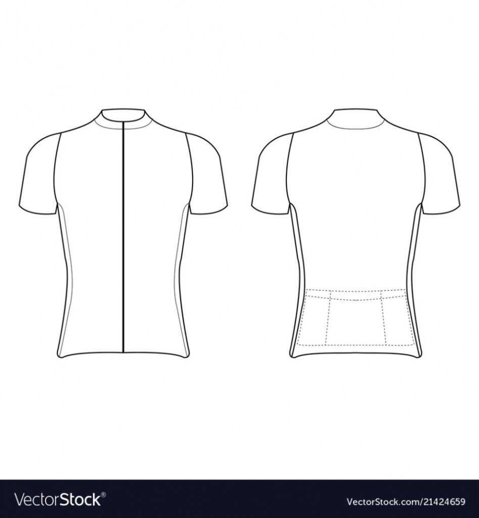 Cycling Jersey Design Blank Cycling Jersey Vector Image regarding Blank Cycling Jersey Template