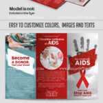 Day Of Fight With Aids Psd Brochure for Hiv Aids Brochure Templates