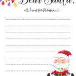 Dear Santa Letter: Free Printable Downloads - pertaining to Dear Santa Letter Template Free