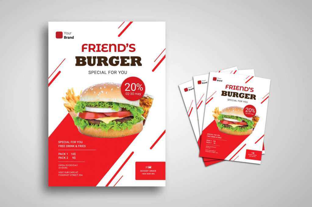 Delivery Food Flyer Template intended for Delivery Flyer Template