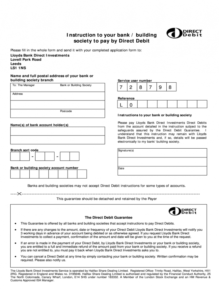 Direct Debit Mandate Form - Fill Out And Sign Printable Pdf Template |  Signnow for Direct Debit Agreement Template