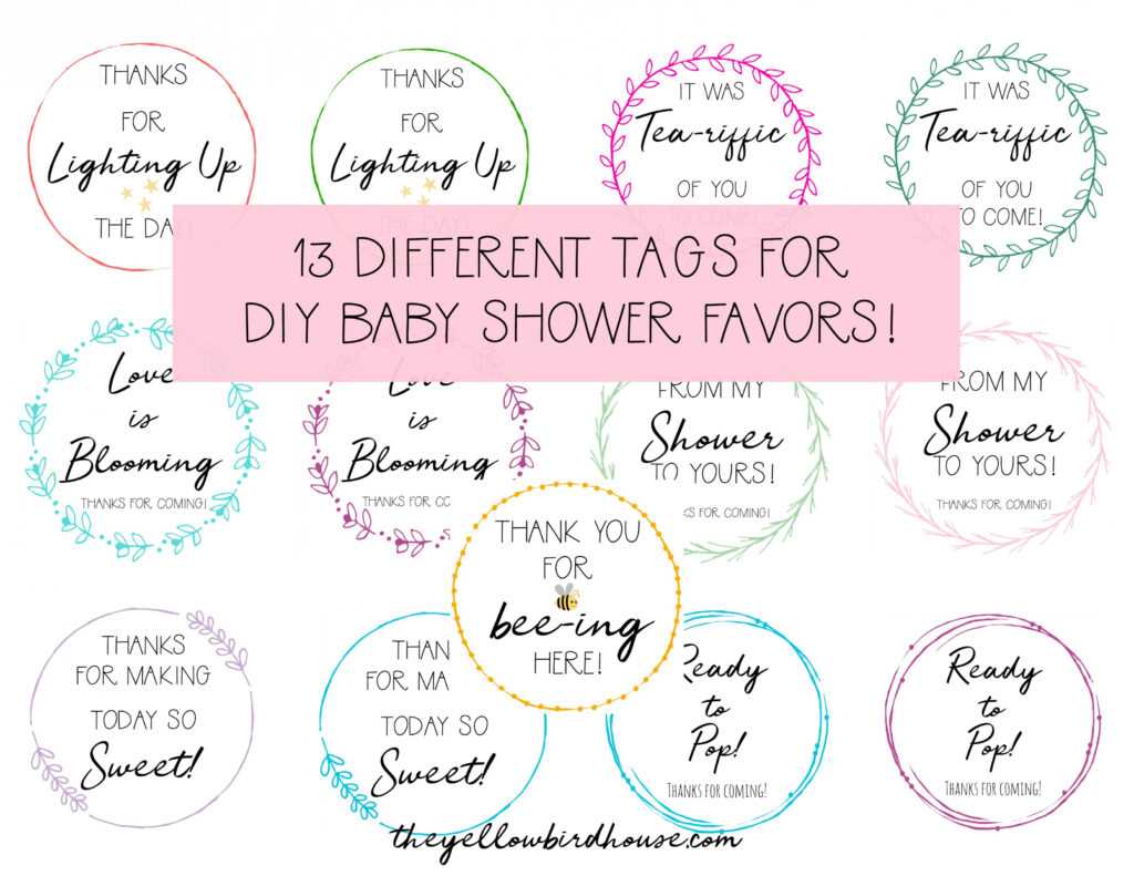 Diy Baby Shower Favors &amp; Prizes | The Yellow Birdhouse for Baby Shower Label Template For Favors