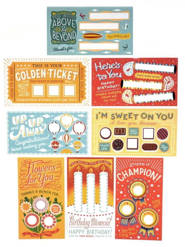 Diy Scratch Off Cards: Lucky You! By Leafcutter Designs for Scratch Off Card Templates