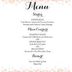 Download A Free Wedding Menu Template in Free Wedding Menu Template For Word