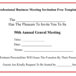 ❤️Free Professional Business Meeting Invitation Template in Meeting Invite Template