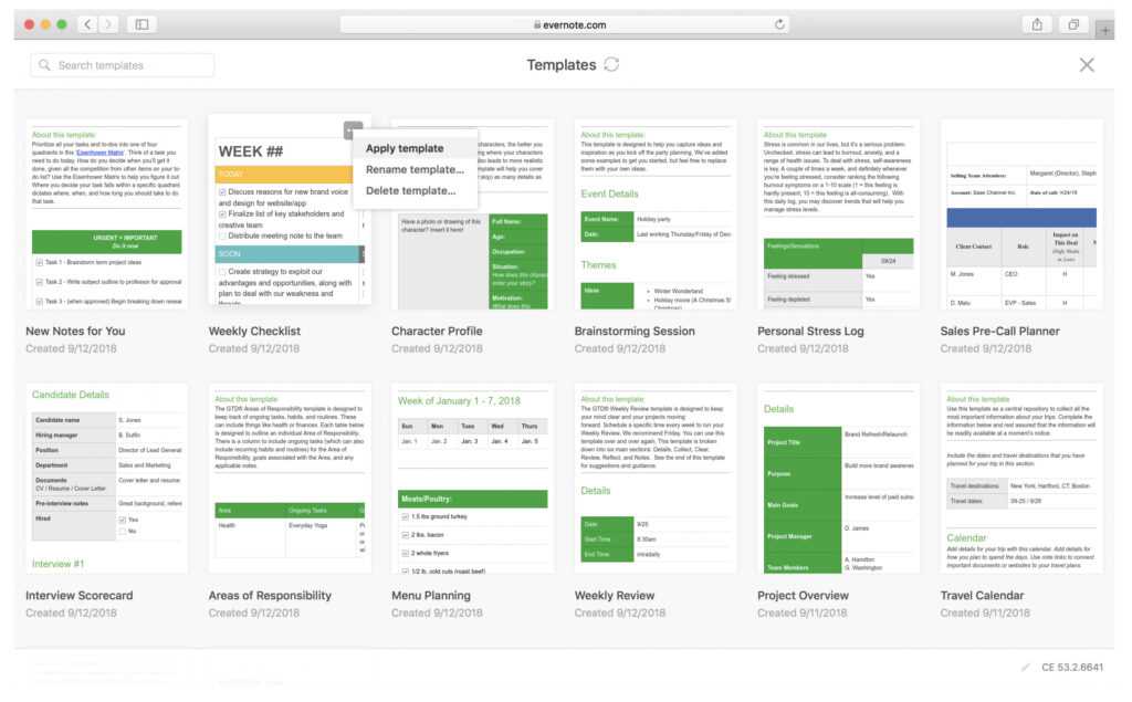 Edit Your Templates – Evernote Help &amp; Learning for Note Template Evernote