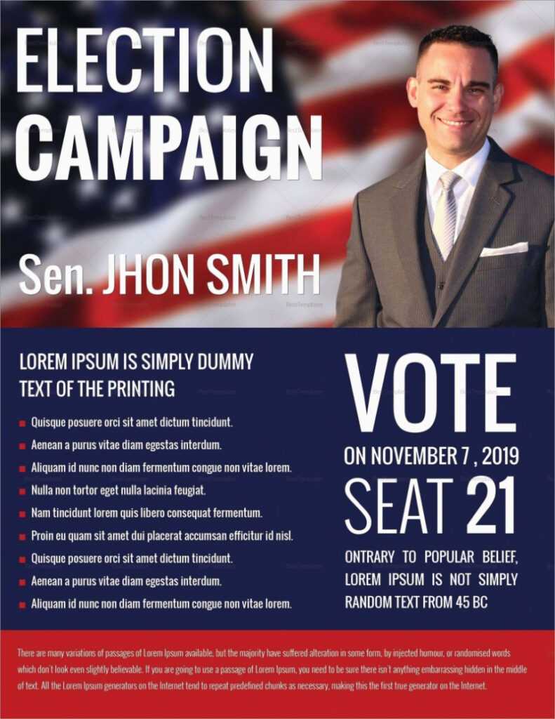 Election Campaign Poster Template Free ~ Addictionary with regard to Free Election Flyer Template