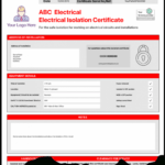 Electrical Isolation Certificate | Send Unlimited within Electrical Isolation Certificate Template