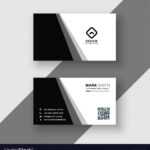 Elegant Black And White Business Card Template Vector Image in Black And White Business Cards Templates Free