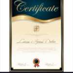 Elegant Blue Certificate Template Royalty Free Vector Image with High Resolution Certificate Template