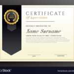 Elegant Diploma Award Certificate Template Design Vector Image throughout Award Certificate Design Template