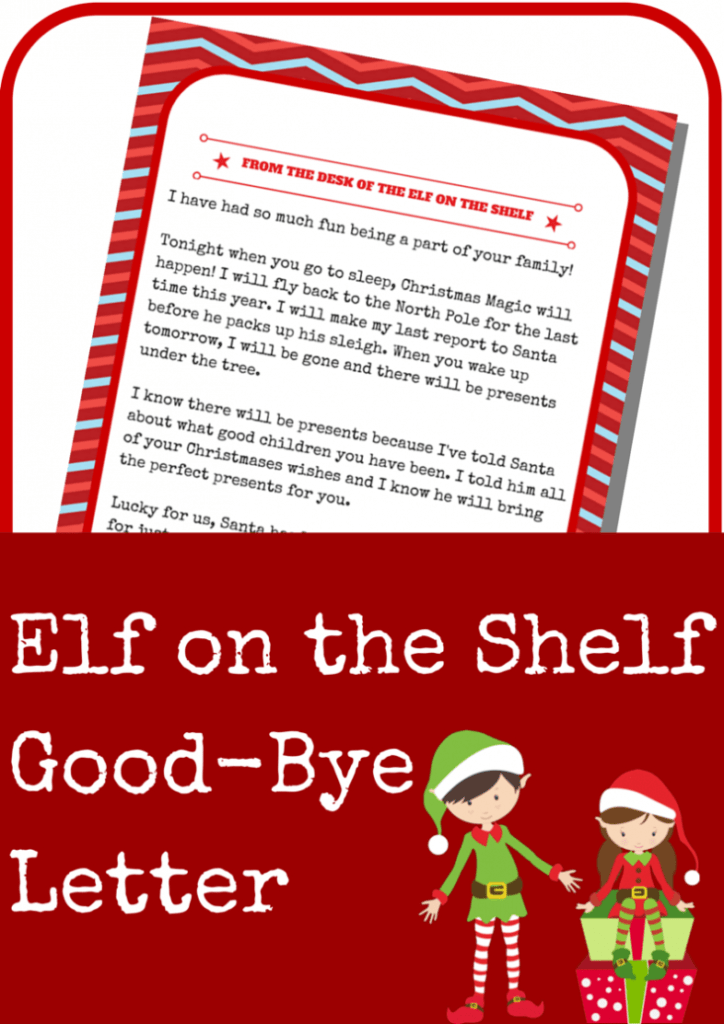 Elf On The Shelf Good-Bye Letter - A Grande Life throughout Elf Goodbye Letter Template