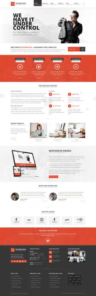 Estimation - Responsive Business Html Template inside Estimation Responsive Business Html Template Free Download