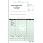 Example Filled Out Editable Customer Invoice Landscaping with Lawn Maintenance Invoice Template