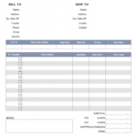 Excel Invoice Template For Quickbooks throughout Quickbooks Invoice Template Excel