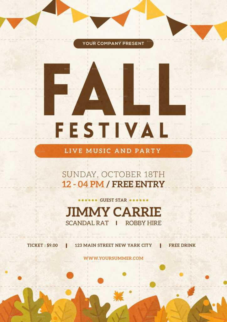 Fall Festival Flyer throughout Fall Festival Flyer Templates Free