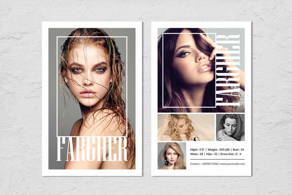 Fashion Modeling Comp Card Template intended for Comp Card Template Psd