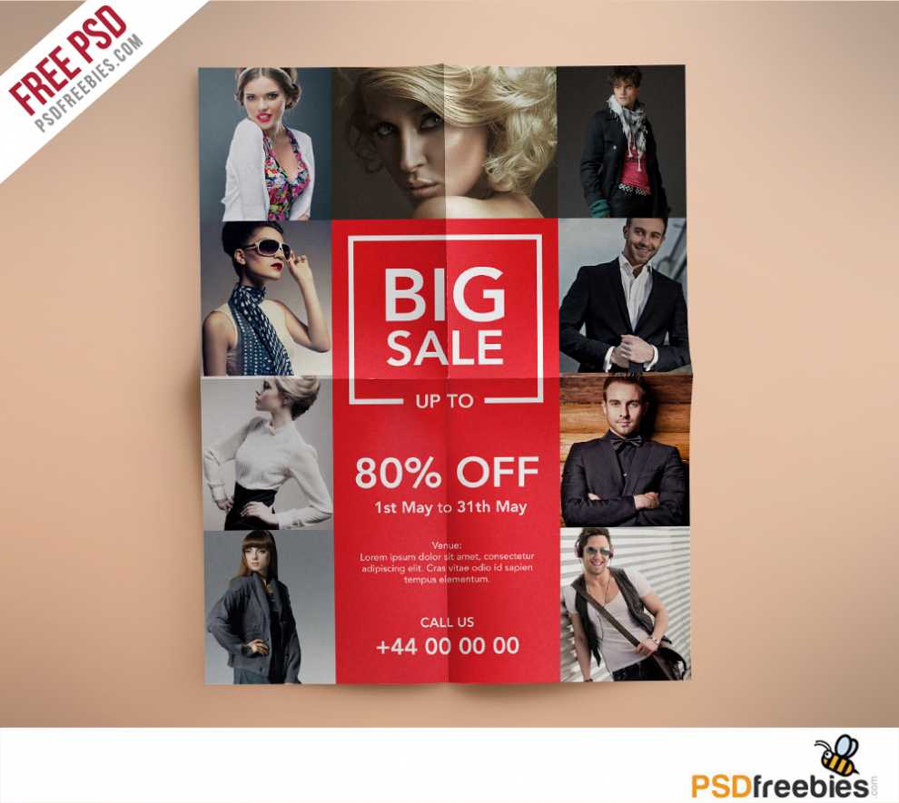 Fashion Retail Sales Flyers Free Psd Template | Psdfreebies in Fashion Flyers Templates For Free