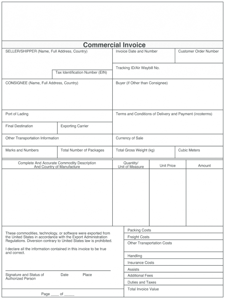 Fedex Proforma Invoice - Fill Online, Printable, Fillable in Proforma Invoice Template Fedex