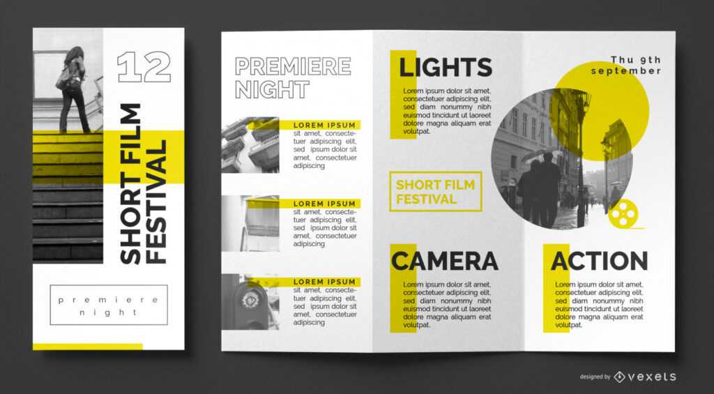 Film Festival Brochure Template - Vector Download with Film Festival Brochure Template