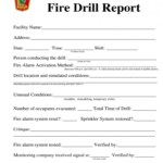 Fire Drill Report Template - Fill Online, Printable inside Fire Evacuation Drill Report Template