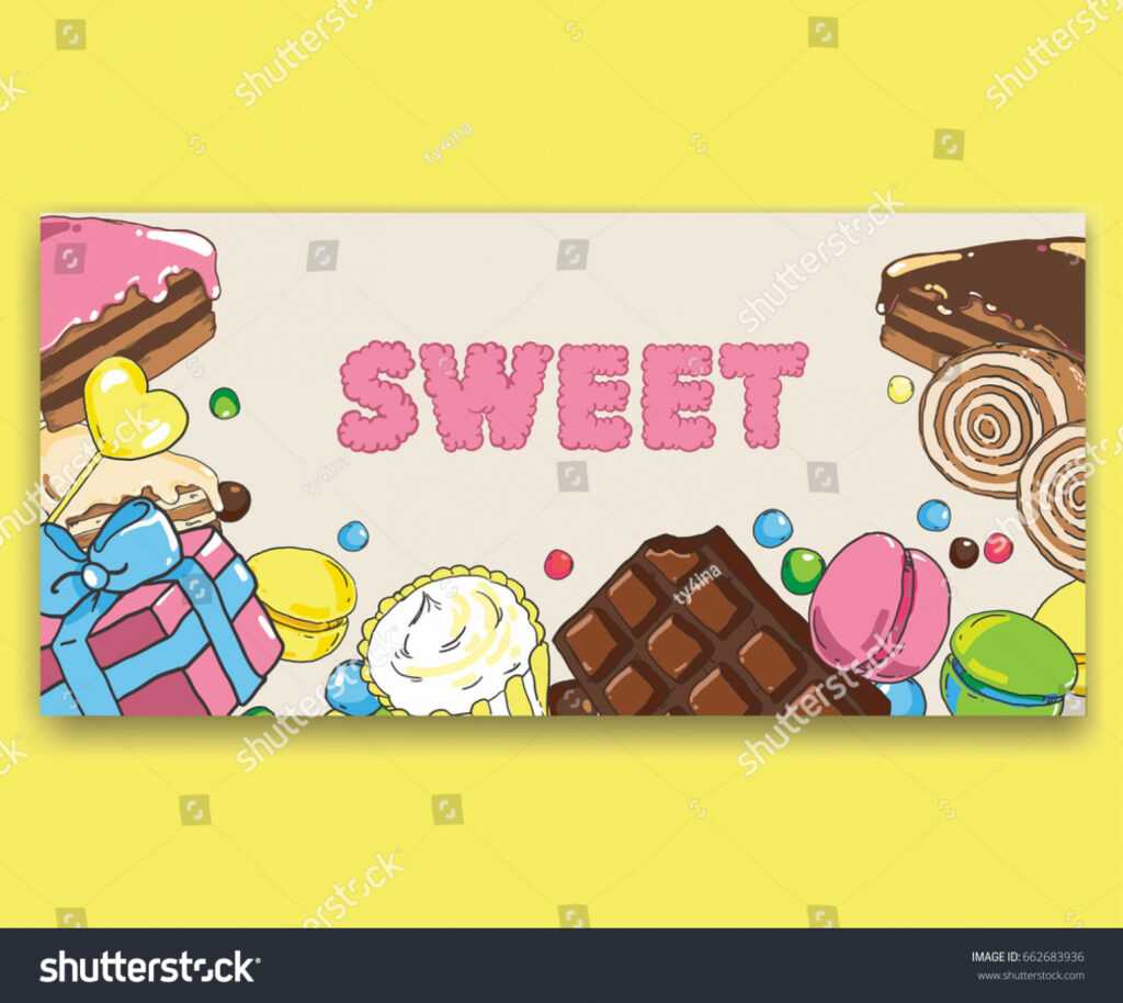 Flyer Template On Baking Sweets Illustration Stock Vector for Sweet Labels Template