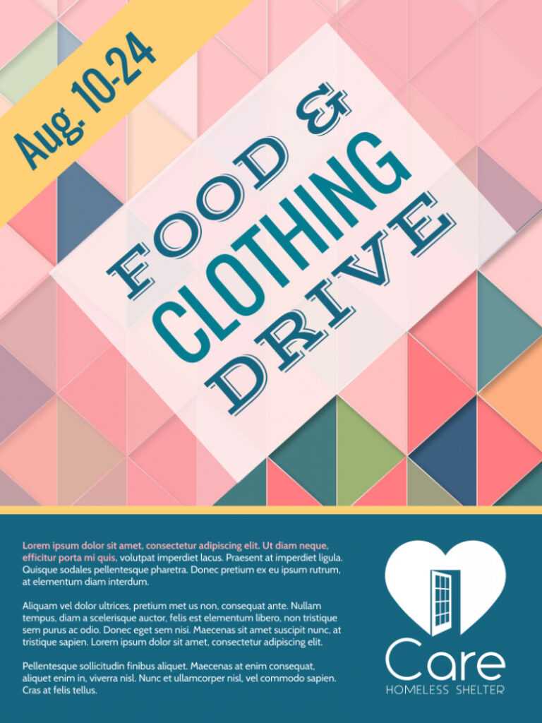 Food &amp; Clothing Drive Poster Template | Mycreativeshop regarding Clothing Drive Flyer Template