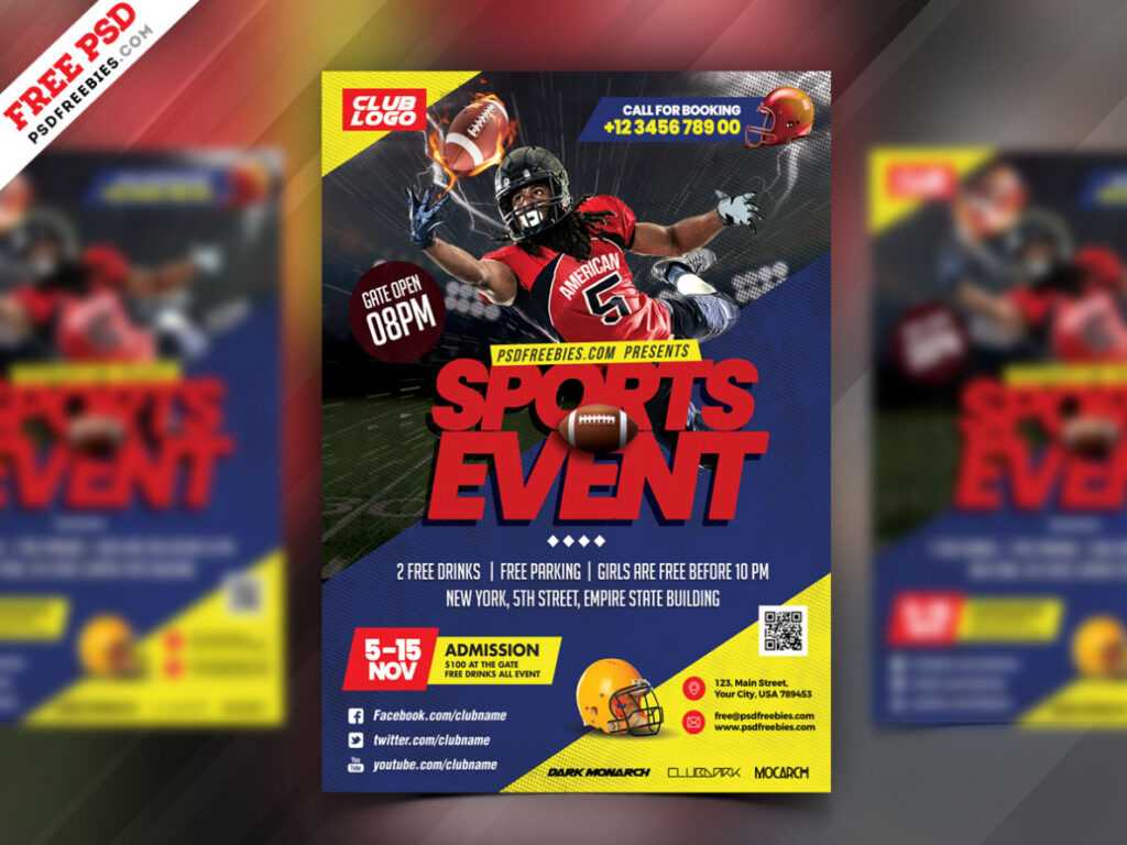Football Event Flyer Template Psd | Psdfreebies with regard to Sports Flyer Template Free