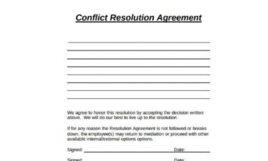 Free 11+ Sample Resolution Agreement Templates In Pdf, Ms Word regarding Conflict Resolution Agreement Template