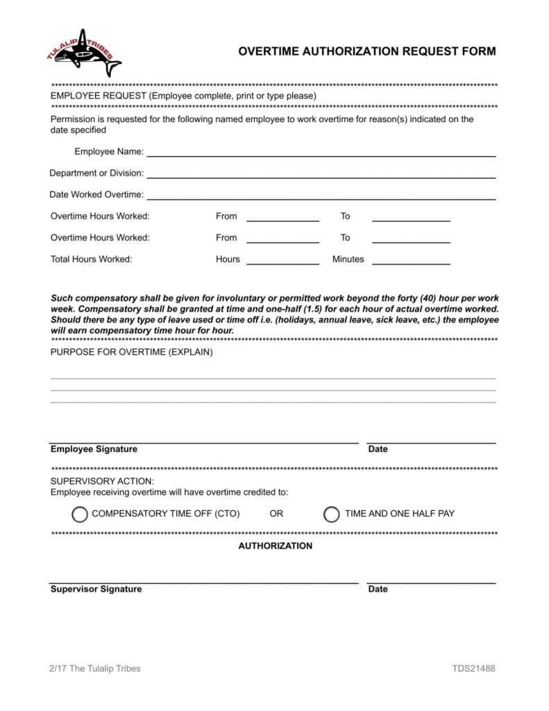 Free 15+ Overtime Authorization Forms In Excel | Pdf | Ms Word pertaining to Overtime Agreement Template