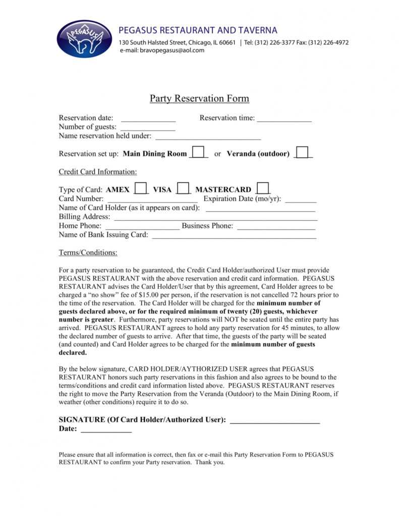 Free 6+ Sample Restaurant Reservation Forms In Pdf pertaining to Restaurant Cancellation Policy Template