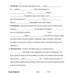 Free Business Bill Of Sale Form (Purchase Agreement) - Word with Transfer Of Business Ownership Contract Template