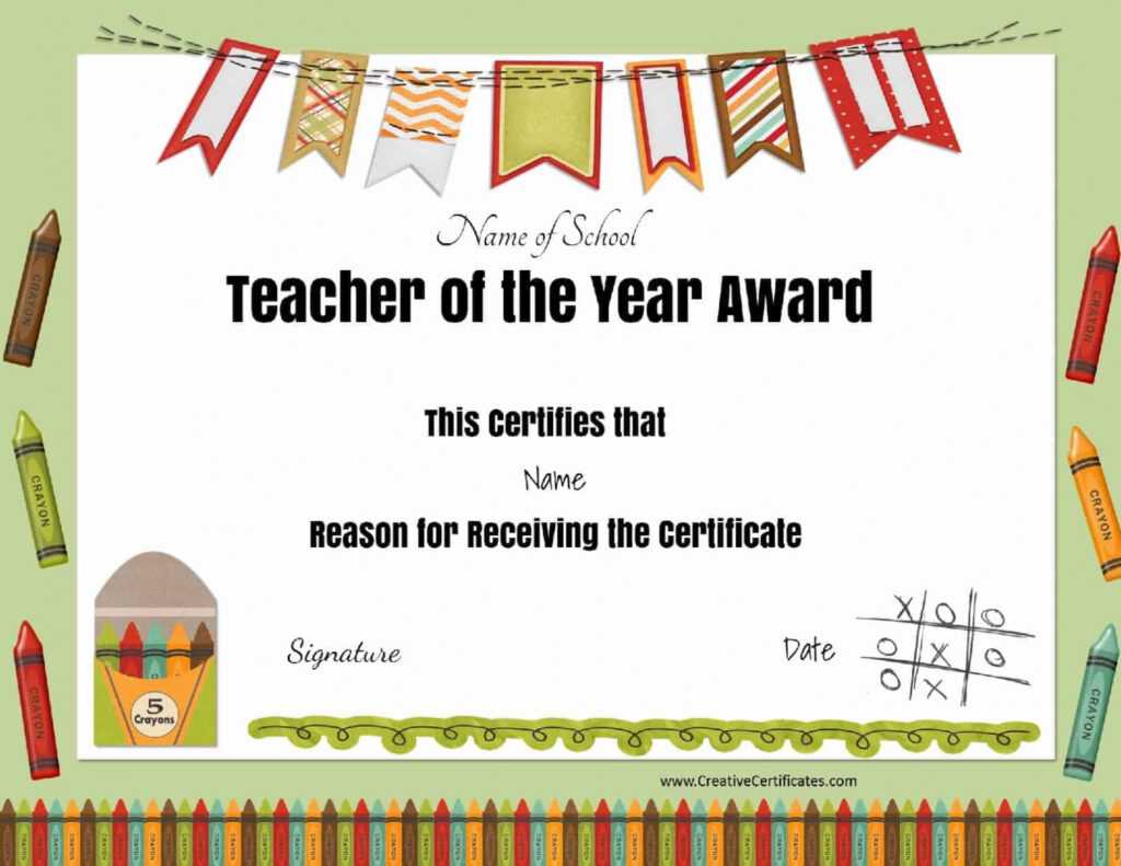 Free Certificate Of Appreciation For Teachers | Customize Online with regard to Teacher Of The Month Certificate Template