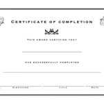 Free Certificate Of Completion Template ~ Addictionary for Certificate Of Completion Template Free Printable