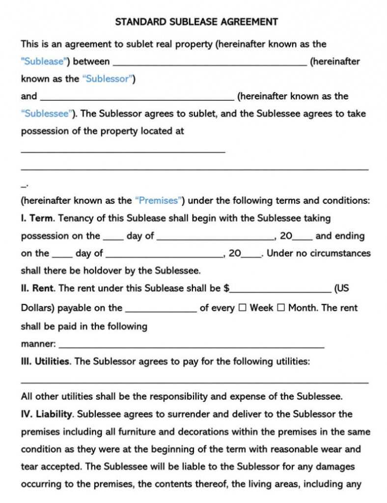 Free Commercial Sublease Agreement Templates (By State) pertaining to Free Commercial Sublease Agreement Template
