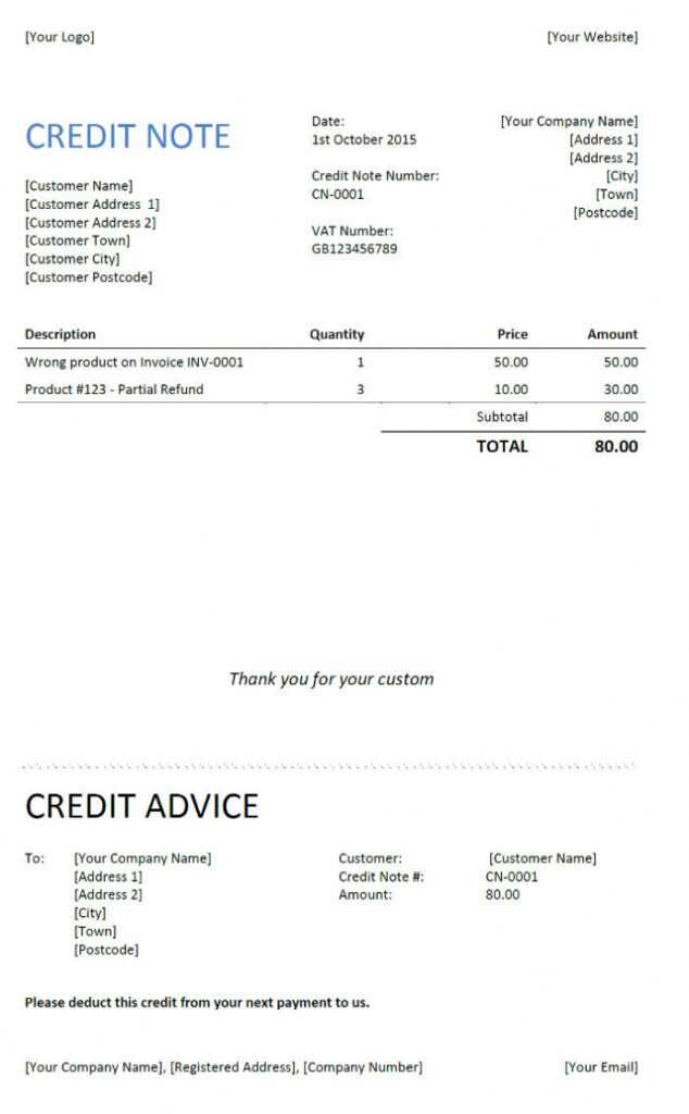 Free Credit Note Templates | Invoiceberry with regard to Credit Note Template On Word Download