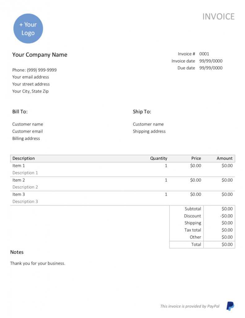 Free, Downloadable Sample Invoice Template | Paypal with How To Write A Invoice Template