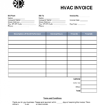 Free Hvac Invoice Template - Word | Pdf | Eforms pertaining to Air Conditioning Invoice Template