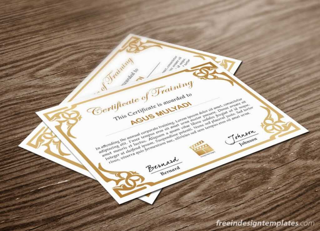 Free Indesign Certificate Template #1 | Free Indesign within Indesign Certificate Template