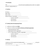 Free Minor (Child) Travel Consent Form - Pdf | Word | Eforms with regard to Notarized Letter Template For Child Travel